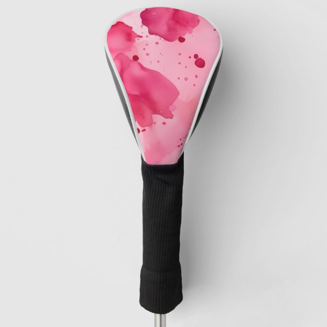 Abstrakt Rosa auf Rosa  Golf Headcover (Vorderseite)