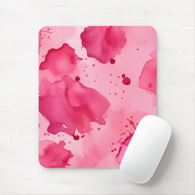 Abstrakt Rosa auf Rosa  Mousepad (Mit Mouse)