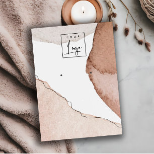 Abstrakt rosa blaue Wasserfarben - Logo-Anzeige Visitenkarte