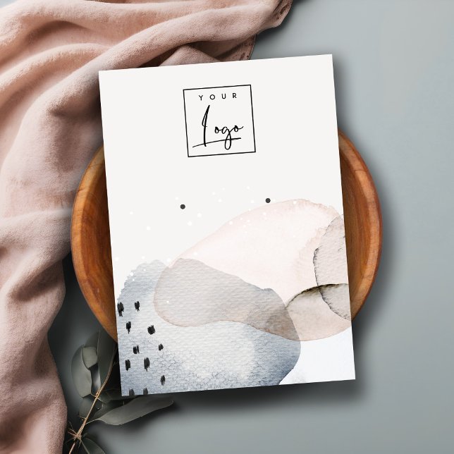 Abstrakt rosa blaue Wasserfarben - Logo-Anzeige Visitenkarte (Von Creator hochgeladen)