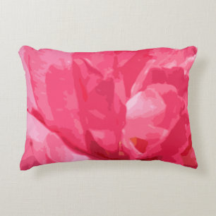 Abstrakt rosa Blume Kissen Wasserfarbe Blume