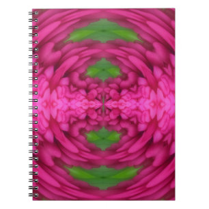 Abstrakt-Rosa-Blume-Petrischalen Notizblock