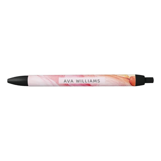 Abstrakt rosa Farbton Personalisiert Kugelschreiber (Vorderseite)