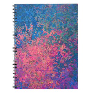 Abstrakt, rosa, Lila & blau, Alkoholtink Notizblock