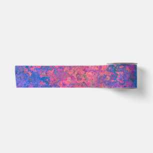 Abstrakt, rosa, Lila & blau, Alkoholtink Satinband