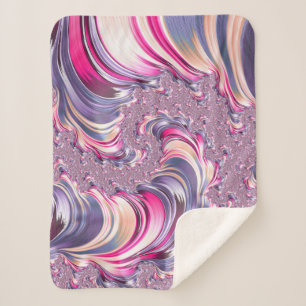 Abstrakt rosa Lila Fraktal Sherpadecke