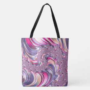 Abstrakt rosa Lila Fraktal Tasche