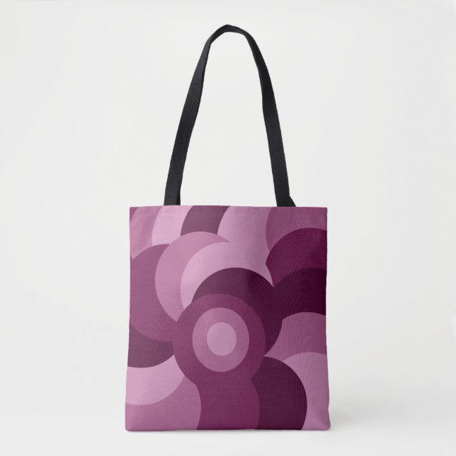 abstrakt rosa lila geometrisches Muster Tasche (Vorderseite)