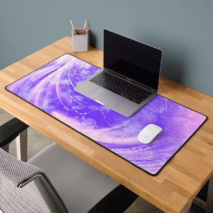 Abstrakt rosa lila Lüstern und Glühwürmchen Schreibtischunterlage