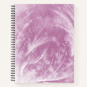 Abstrakt rosa Mauve Landelion und Glühwürmchen Notizbuch