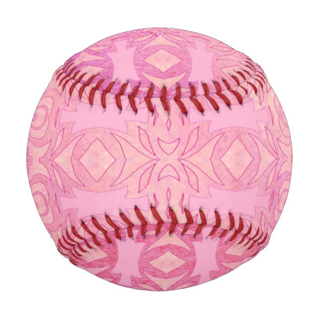 abstrakt rosa Muster Baseball (Vorderseite)
