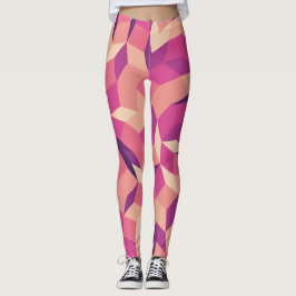 Abstrakt rosa Muster Leggings