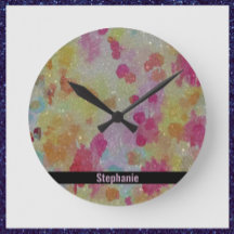 Abstrakt rosa Schwarz/Gelb