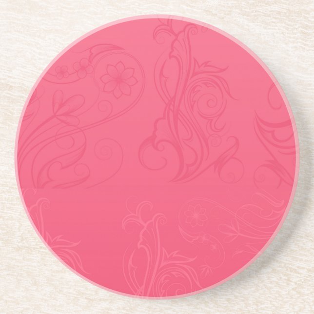 Abstrakt rosa Untersetzer (Vorne)