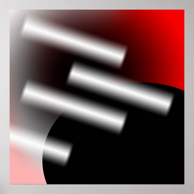 Abstrakt rot mit Lichtstrahl AP0005 Poster (Vorne)