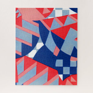 abstrakt, rot und blau, Druck Nr. 1