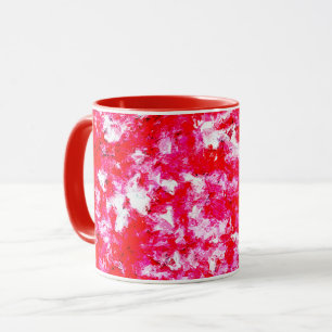 Abstrakt Rot und Rot Tasse