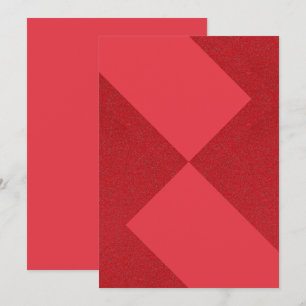 Abstrakt rote Diamant-Flachkarte – Anpassbar Save The Date