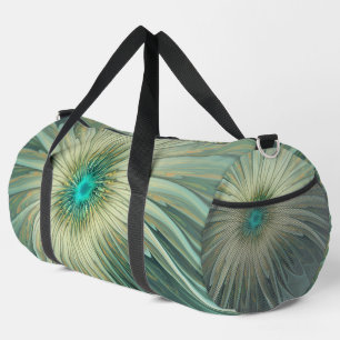 Abstrakt Sage Green Fantasy Blume Fraktal Kunst Duffle Bag