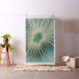 Abstrakt Sage Green Fantasy Blume Fraktal Kunst Stoff