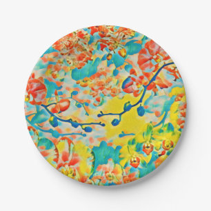 Abstrakt Sakura Spring Cherry Blossom Blumenbeere Pappteller