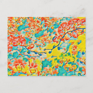 Abstrakt Sakura Spring Cherry Blossom Blumenbeere Postkarte