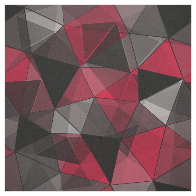 Abstrakt Schwarz, rot, grau geometrisch. Stoff (Muster)