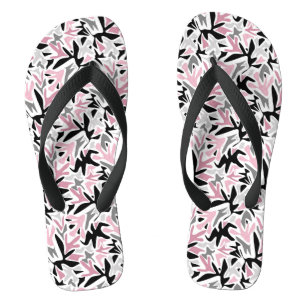 Abstrakt, schwarz und rosa, Jugend, moderne Tablet Flip Flops