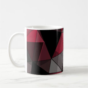 Abstrakt, schwarz und rot, Dreieck, geometrisch, b Kaffeetasse