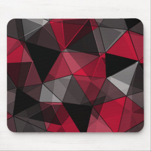 Abstrakt, schwarz und rot, Dreieck, geometrisch, b Mousepad