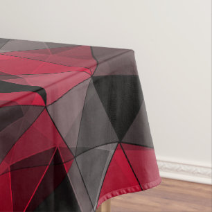 Abstrakt, schwarz und rot, Dreieck, geometrisch, b Tischdecke
