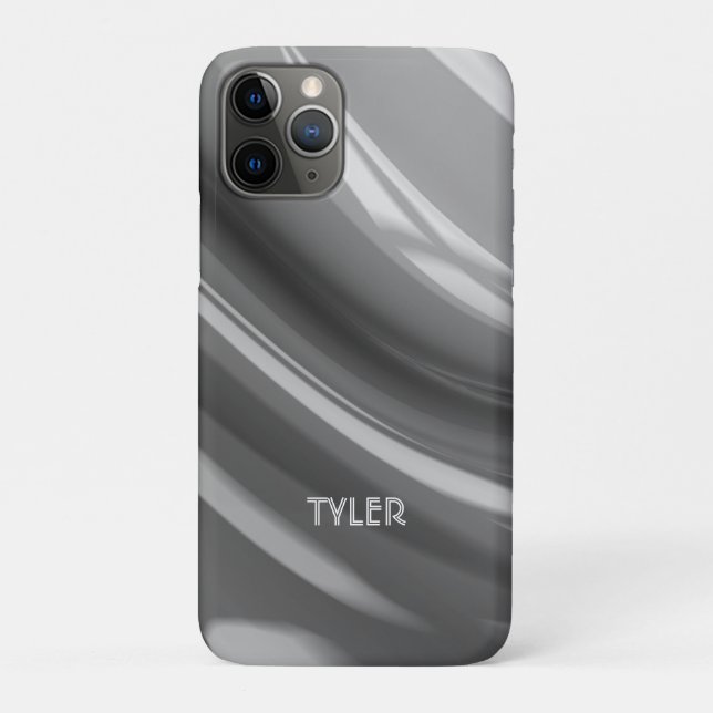 Abstrakt, schwarz und weiß, Name weiß Case-Mate iPhone Hülle (Rückseite)