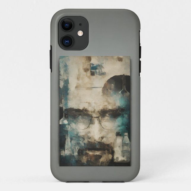Abstrakt Scientist Portrait T - Shirt Case-Mate iPhone Hülle (Rückseite)