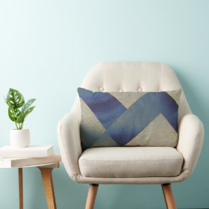 Abstrakt Seascape Fractured Zig Zag Waves 09 Lendenkissen