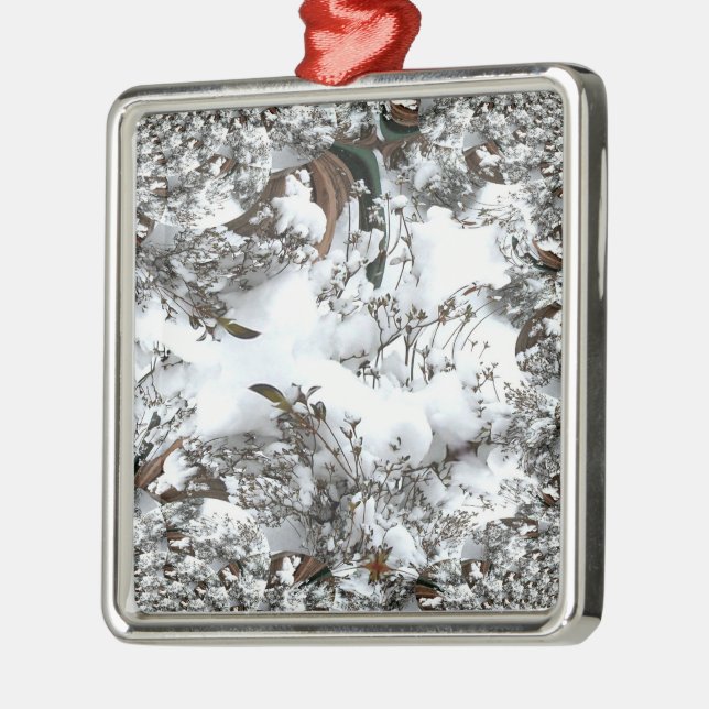 Abstrakt Silbernes Ornament (Links)