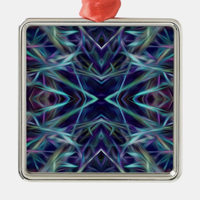 Abstrakt Silbernes Ornament (Vorne)