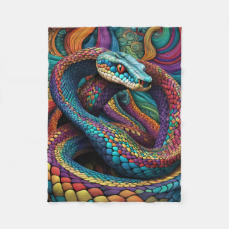 ABSTRAKT SNAKE BLANKET FLEECEDECKE