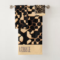 Abstrakt Soccer Halftone Black Biege Muster