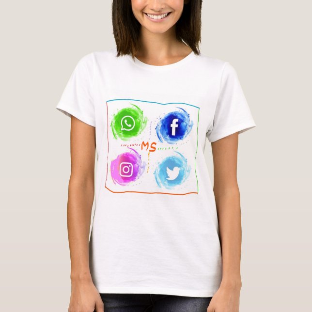abstrakt-Social-Media-Aquarell-Icons-Set_1055-44 T-Shirt (Vorderseite)