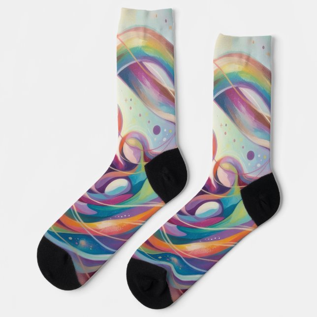 Abstrakt Socken (Linkes Detail)