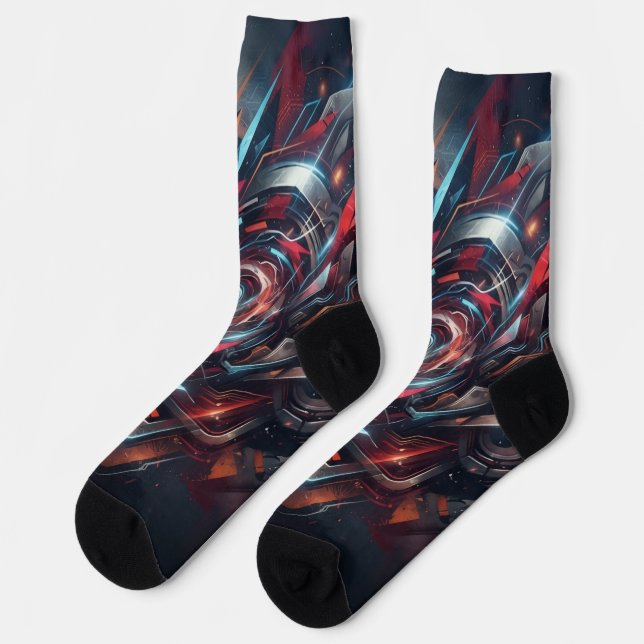 Abstrakt Socken (Linkes Detail)