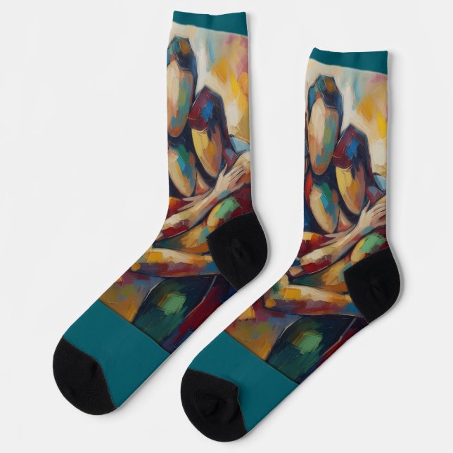 Abstrakt Socken (Linkes Detail)