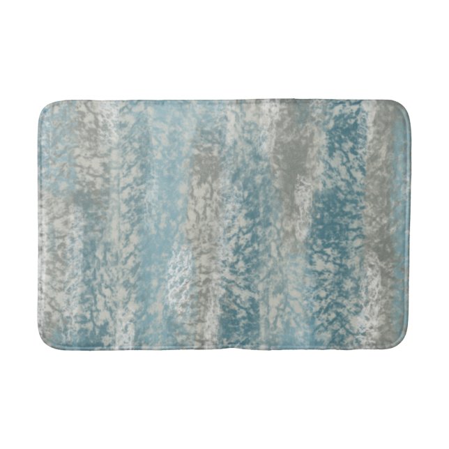 Abstrakt Soft Hues Grau Aquamarin Badematte (Vorderseite)