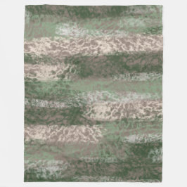 Abstrakt Soft Hues Grau Beige Green Fleecedecke