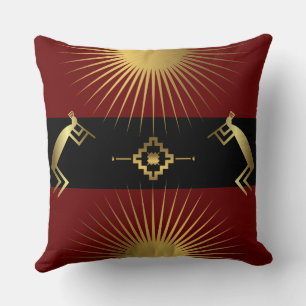 Abstrakt Southwest Kokopelli Throw Kissen