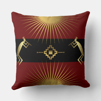 Abstrakt Southwest Kokopelli Throw Kissen