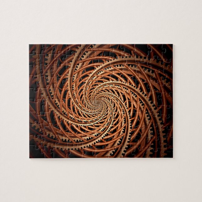 Abstrakt - Spirale - Zahnrollenlaufbahn Untersetze (Horizontal)
