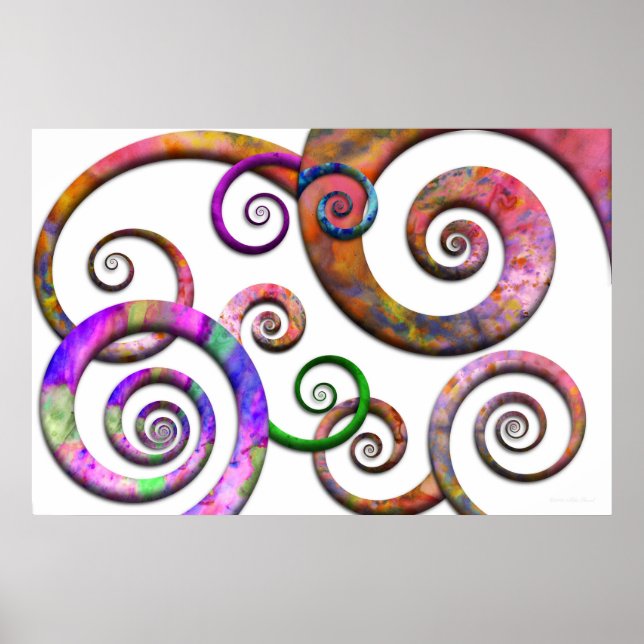 Abstrakt - Spiralen - Planet X Poster (Vorne)