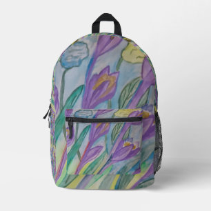 Abstrakt Spring Crocus Bedruckter Rucksack