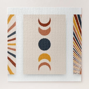 Abstrakt Sun Moon Boho Posters